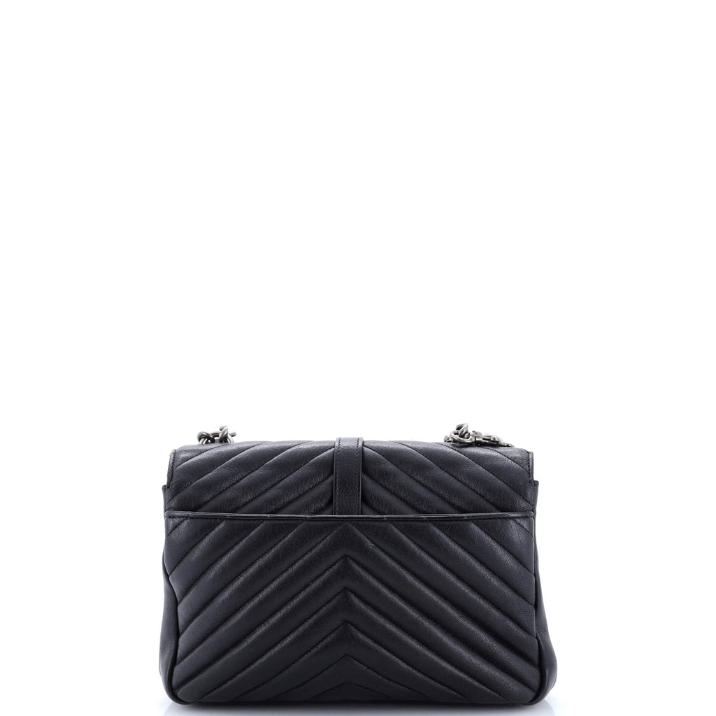 Classic Monogram College Bag Matelasse Chevron Leather Medium