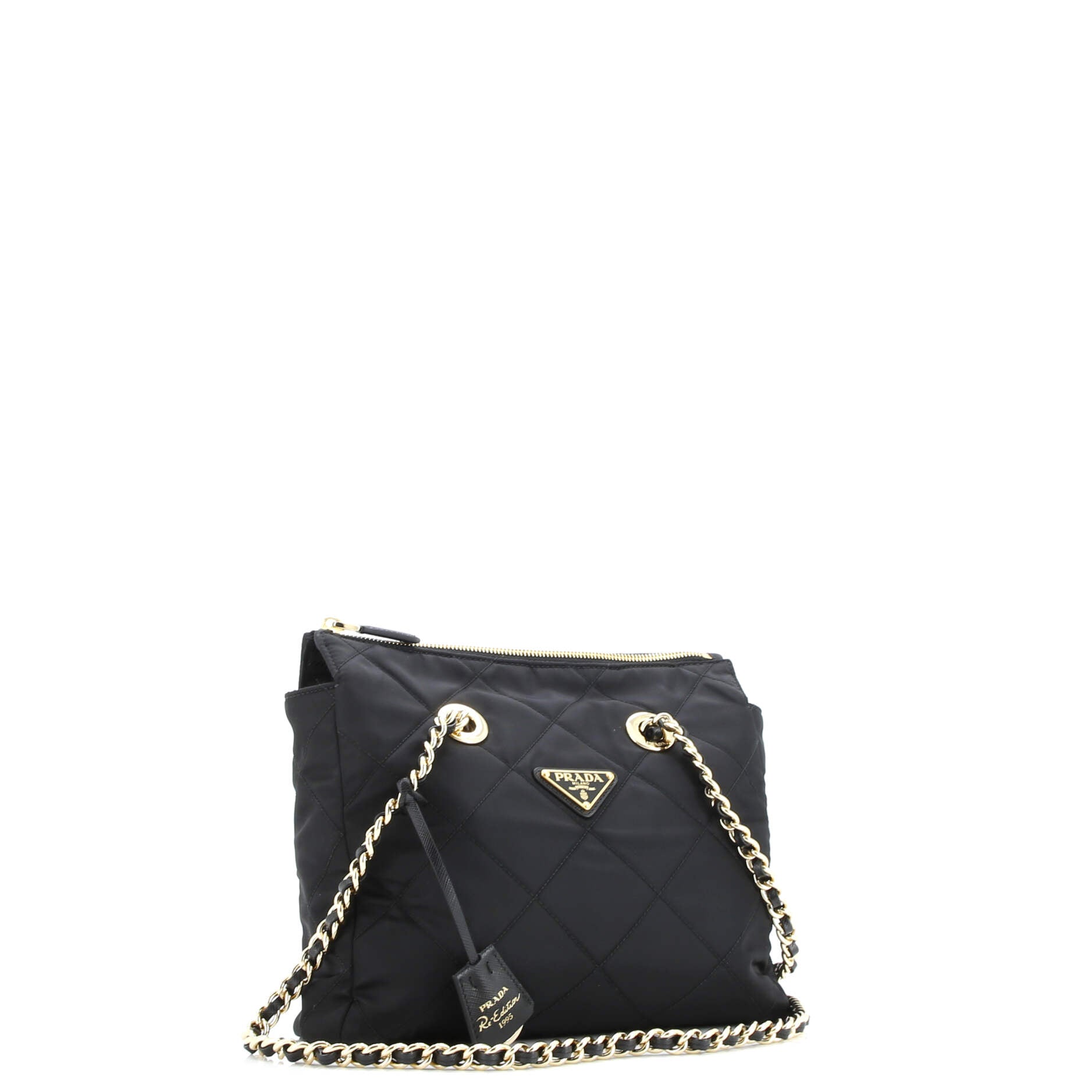Re-Edition 1995 Chain Tote Quilted Re-Nylon Small