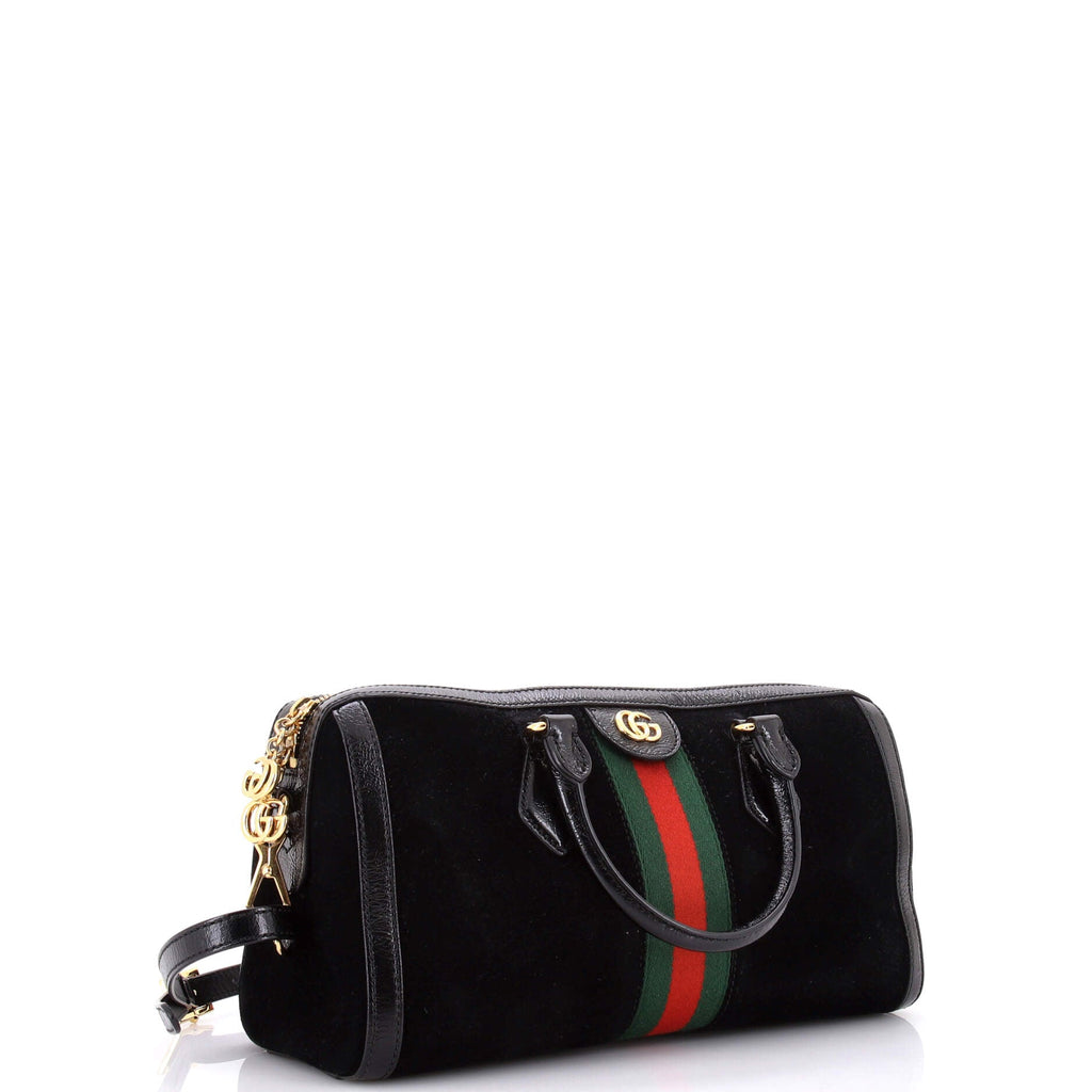 Ophidia Boston Bag Suede Medium