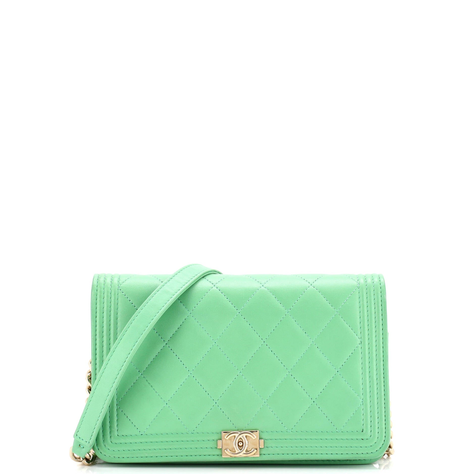 Boy Wallet on Chain Quilted Lambskin