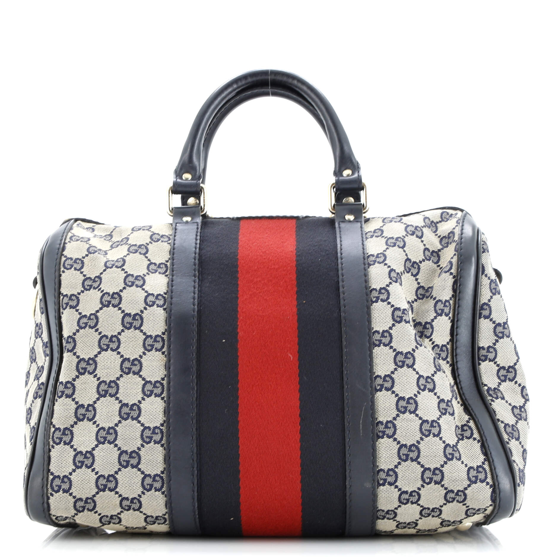 Vintage Web Boston Bag GG Canvas Medium