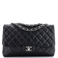 Classic Single Flap Bag Quilted Caviar Jumbo