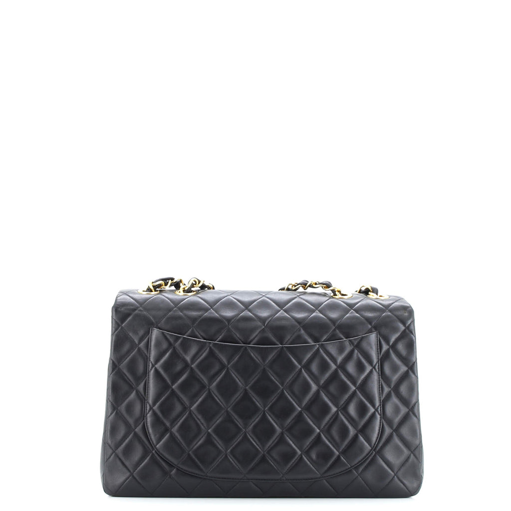 Vintage Classic Single Flap Bag Quilted Lambskin Jumbo