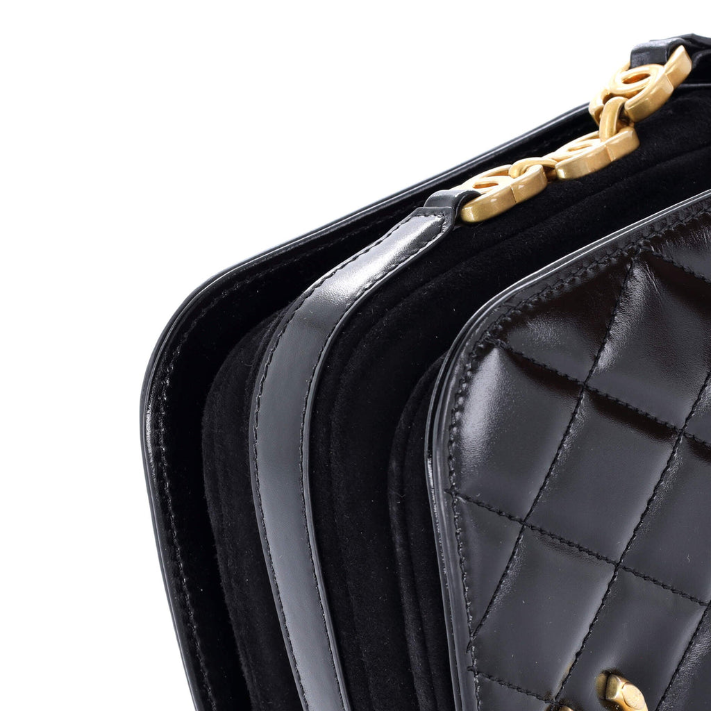My Sweet CC Full Flap Messenger Bag Quilted Shiny Calfskin with Suede Mini