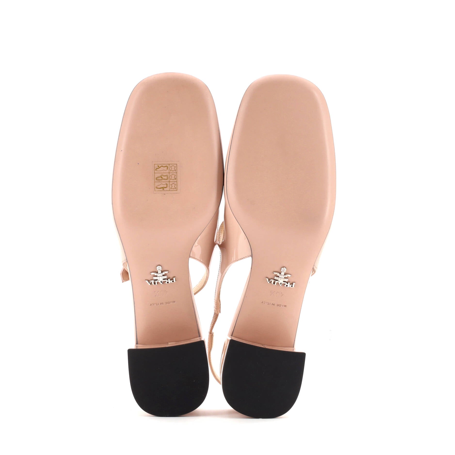 Women's Triangle Logo Mary Jane Slingback Pumps Patent