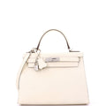 Kelly Handbag Light Epsom with Palladium Hardware 28