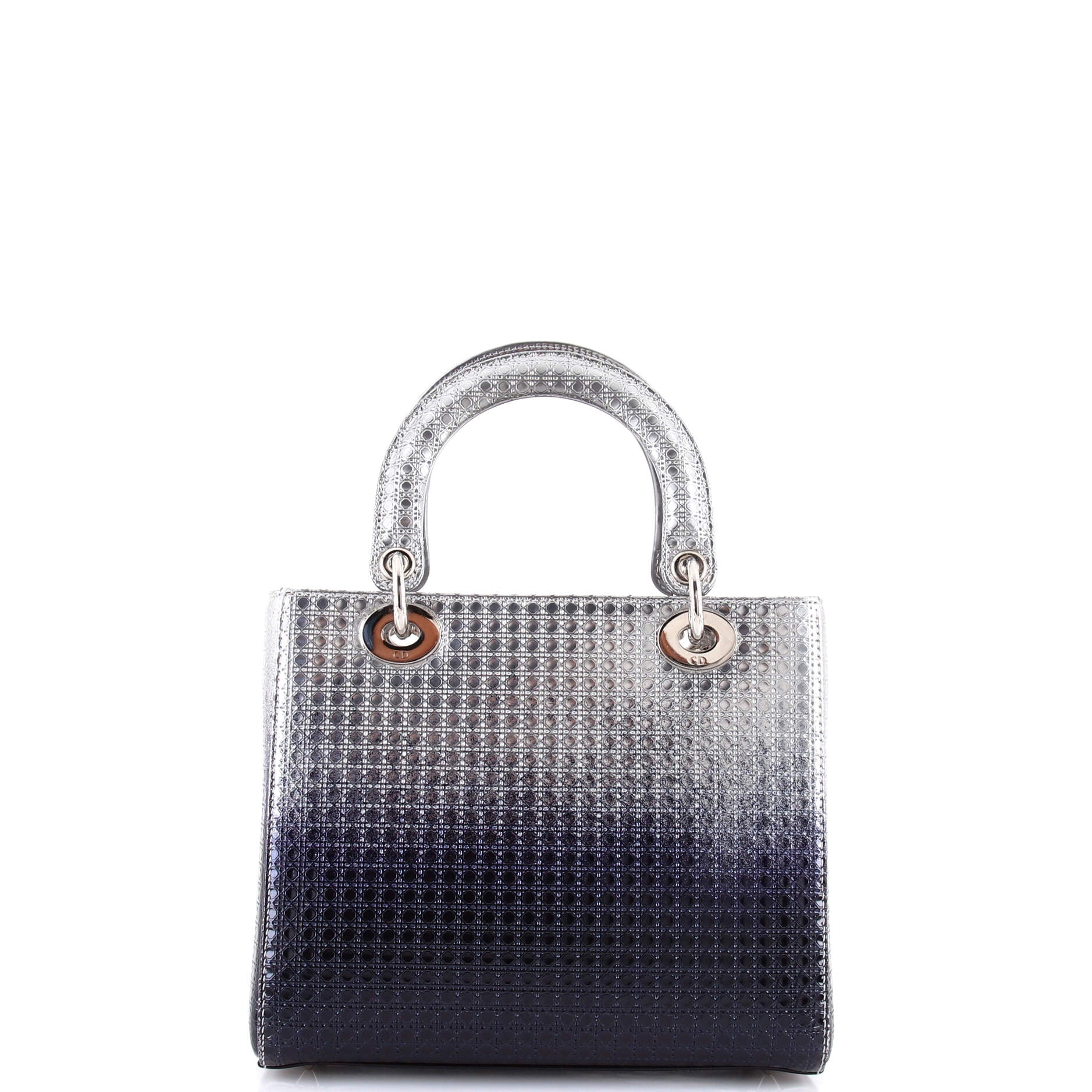 Lady Dior Bag Micro Cannage Ombre Metallic Calfskin Medium