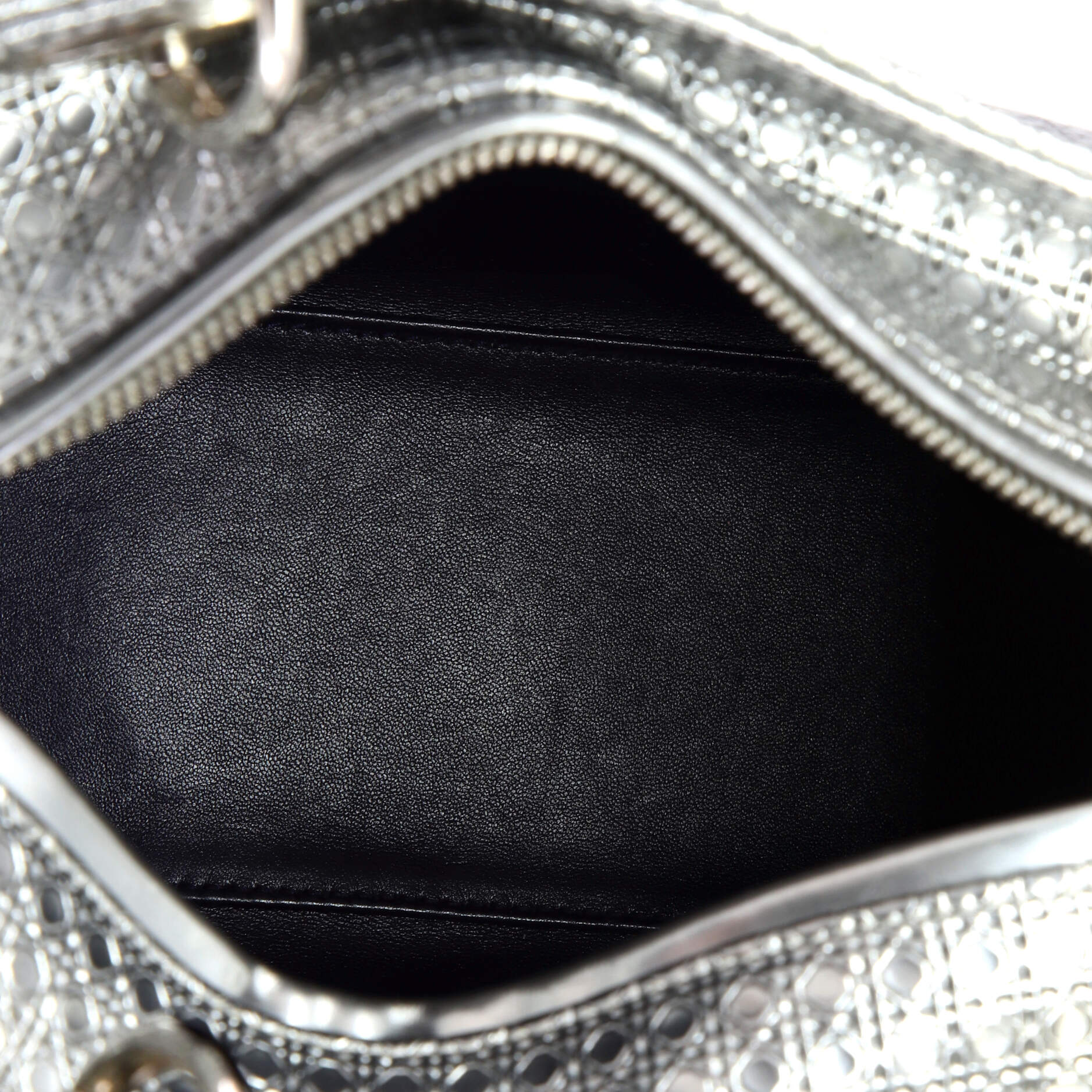 Lady Dior Bag Micro Cannage Ombre Metallic Calfskin Medium