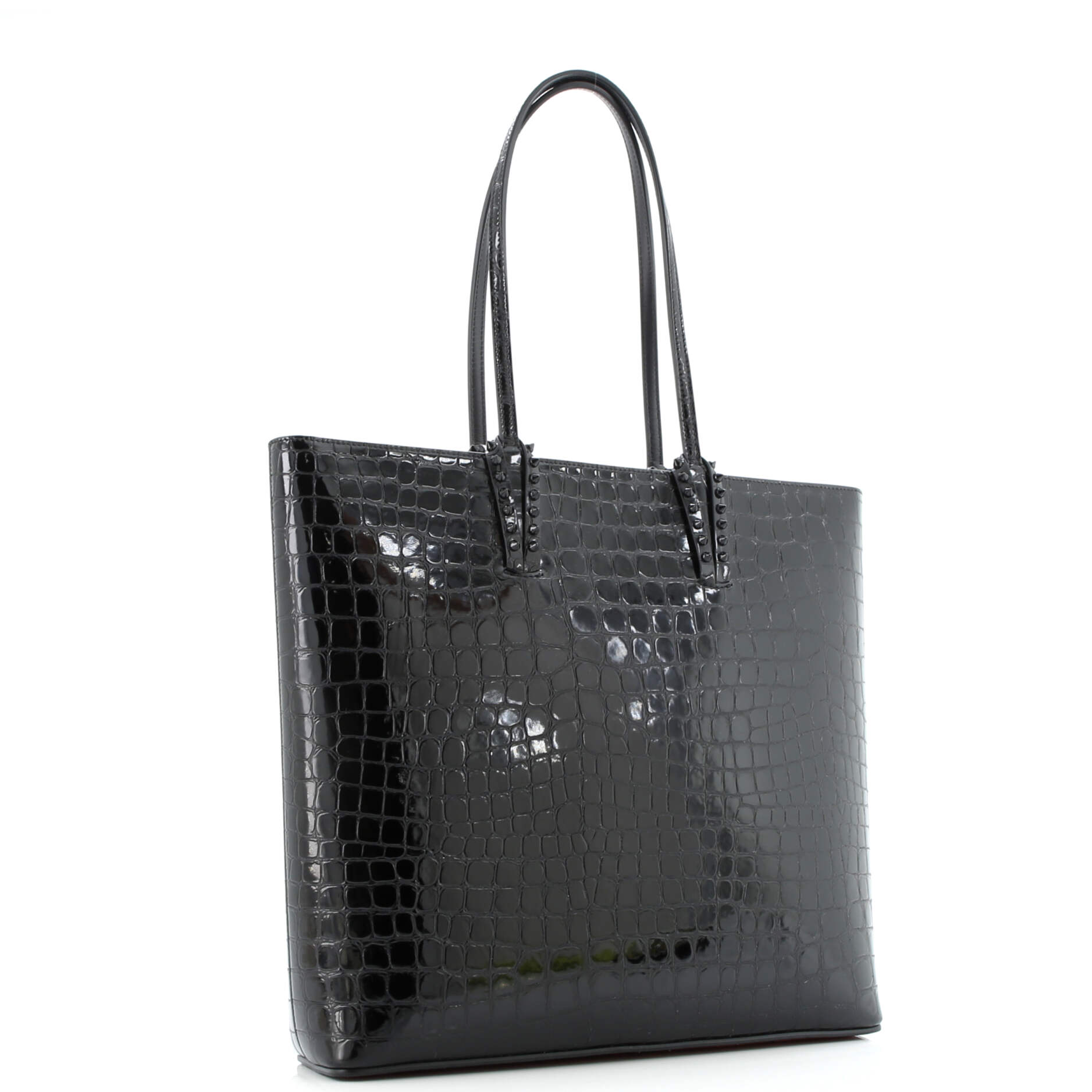 Cabata North South Zipped Tote Crocodile Embossed Leather
