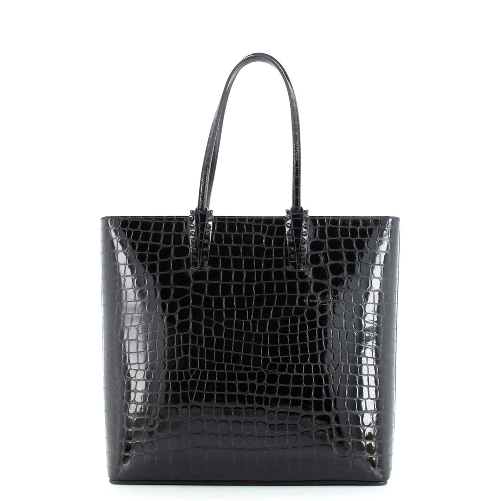 Cabata North South Zipped Tote Crocodile Embossed Leather