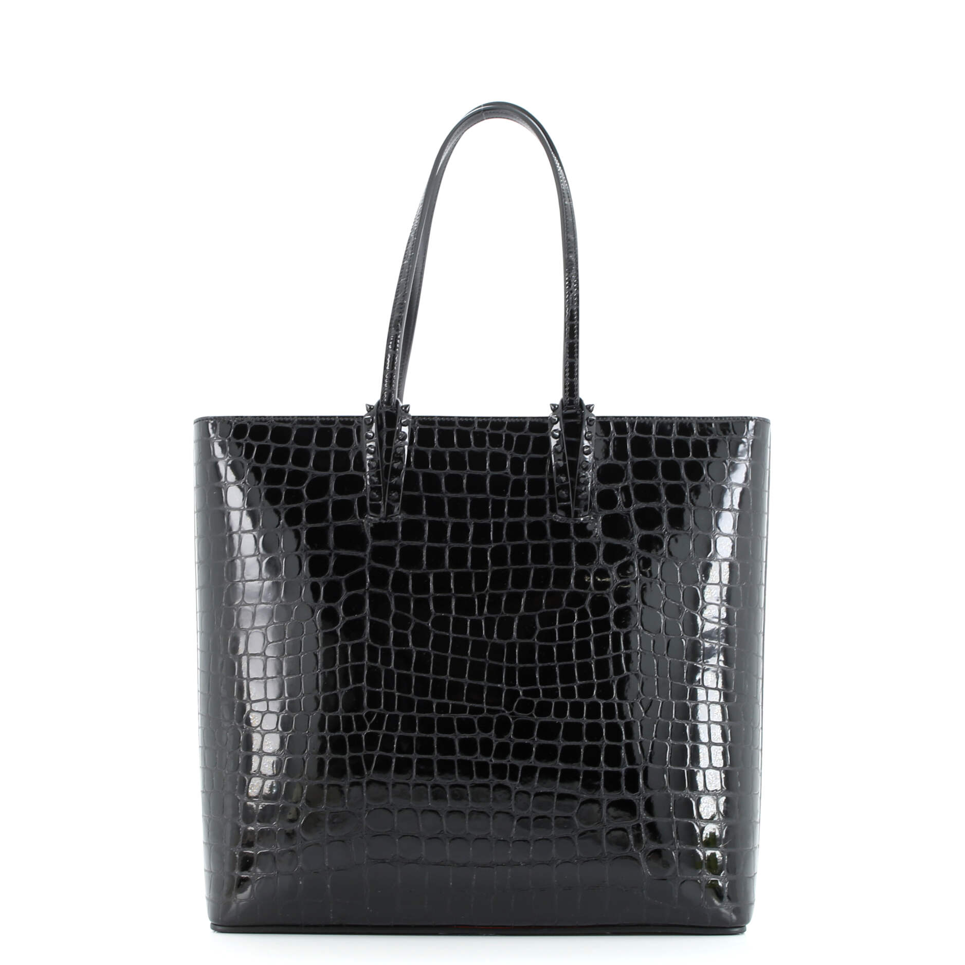 Cabata North South Zipped Tote Crocodile Embossed Leather