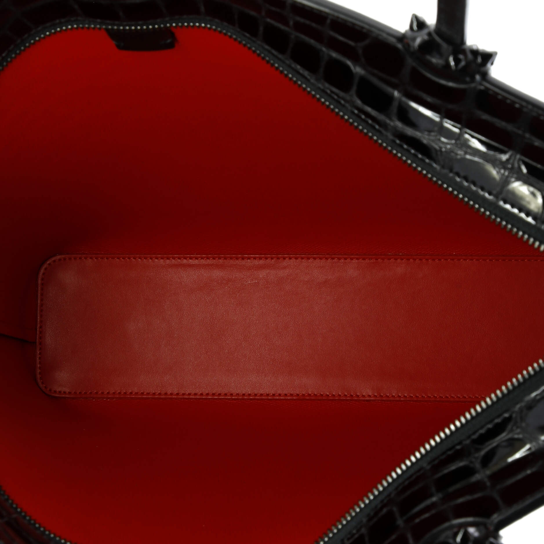 Cabata North South Zipped Tote Crocodile Embossed Leather