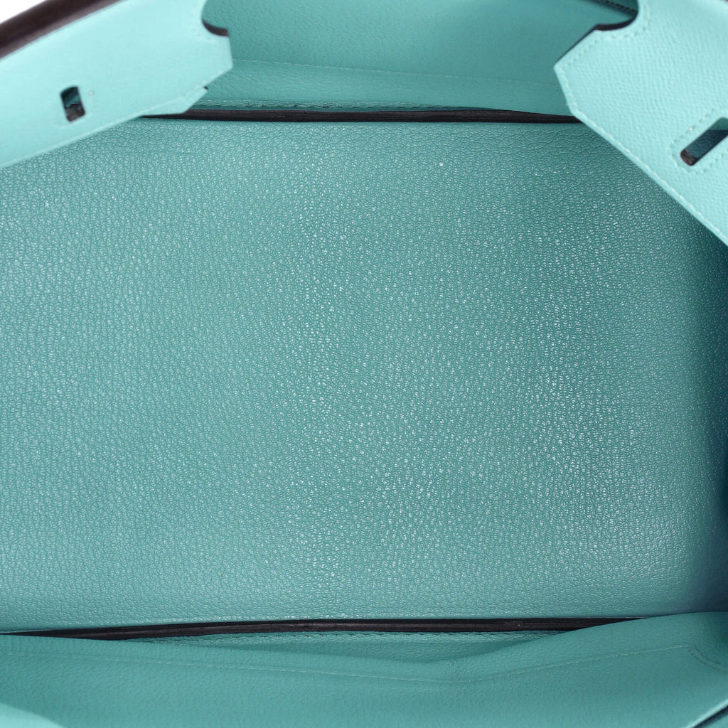 Birkin Handbag Bleu Atoll Epsom with Gold Hardware 35