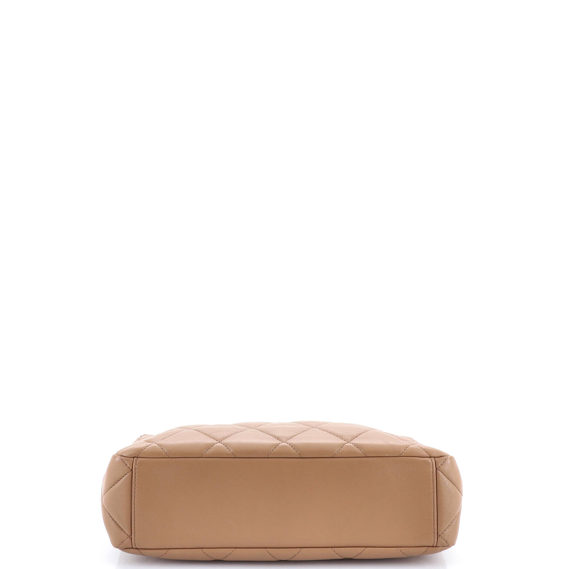 CC Turnlock Belted Chain Handle Hobo Quilted Lambskin Medium