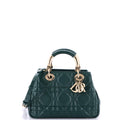Lady 95.22 Bag Cannage Embossed Leather Small