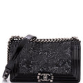 Boy Flap Bag Sequin with Patent Old Medium
