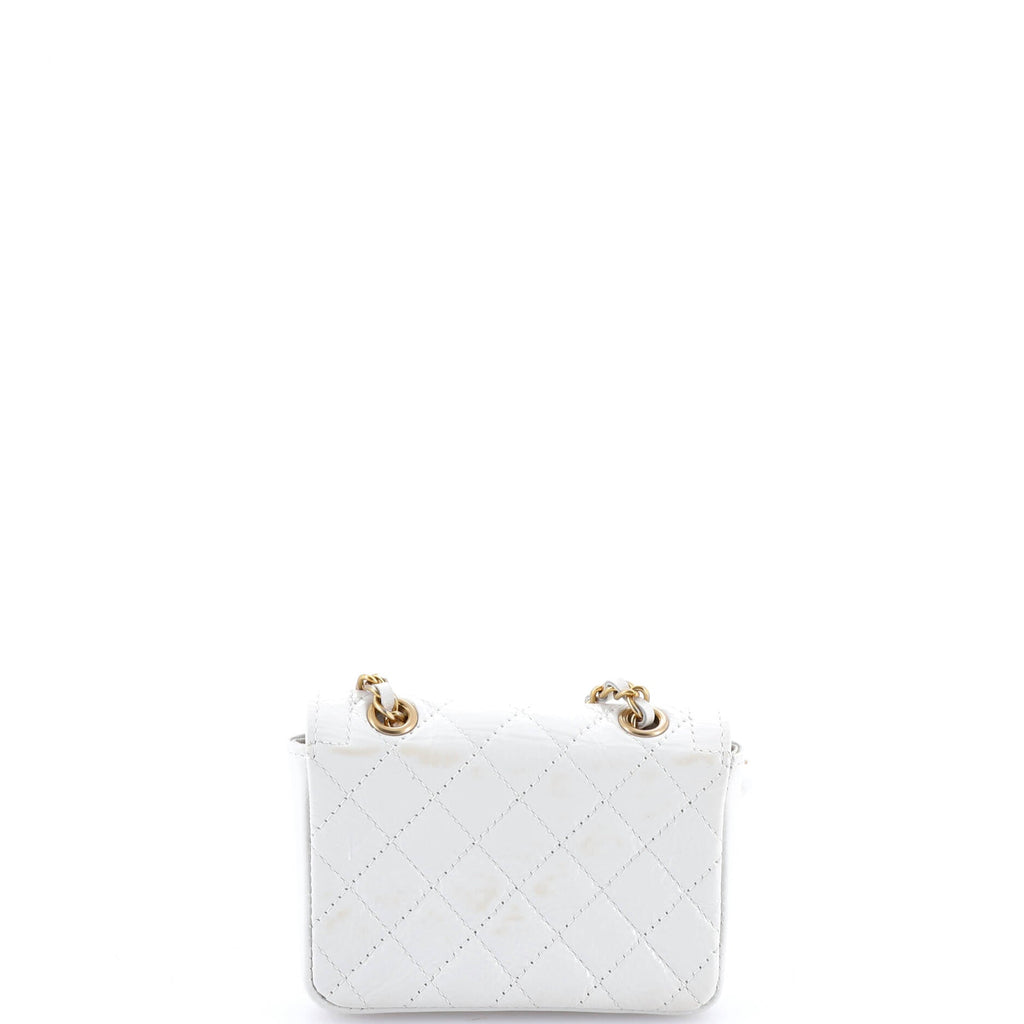 CC Chain Belt Bag Quilted Shiny Aged Calfskin