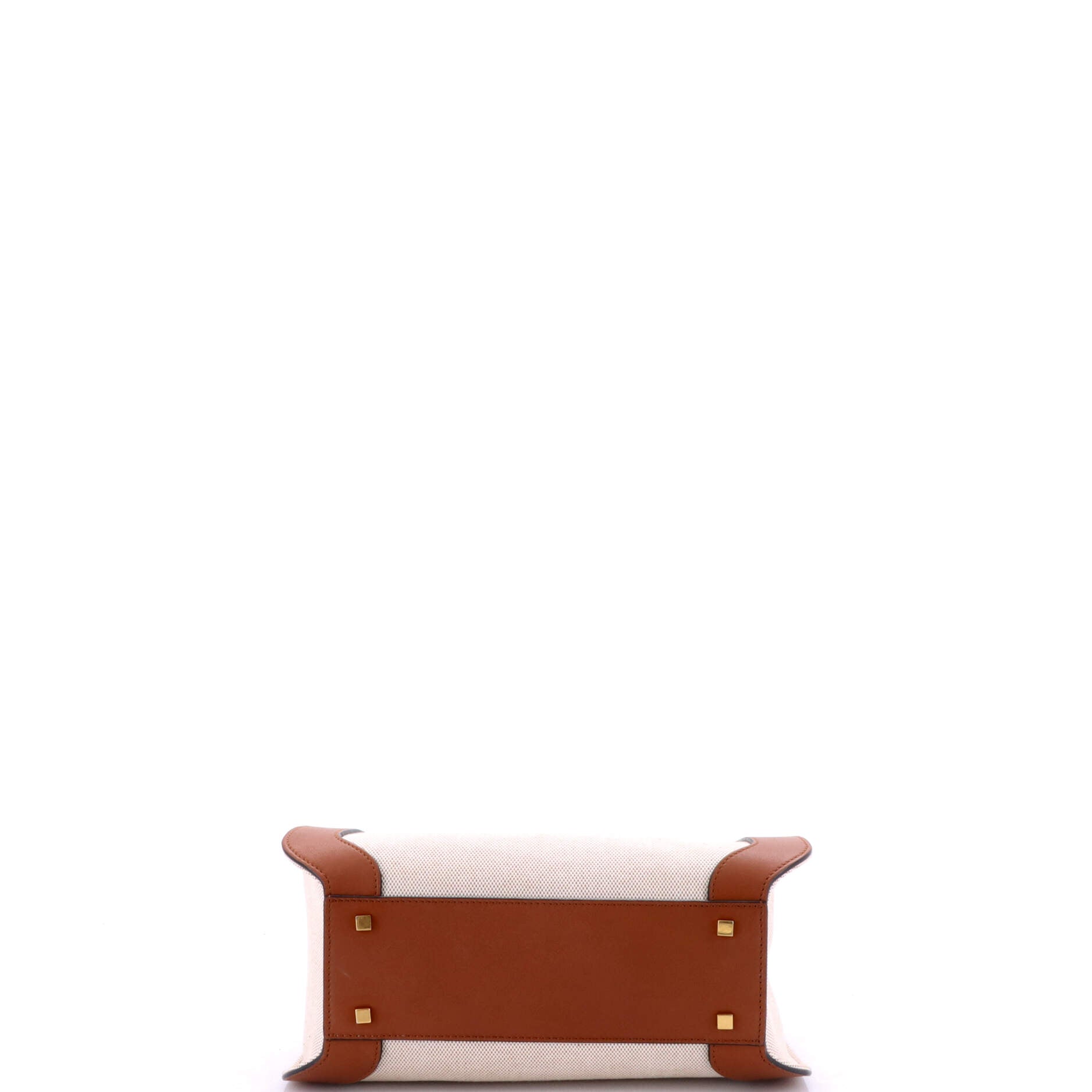 VLogo Shopper Tote Canvas and Leather Small
