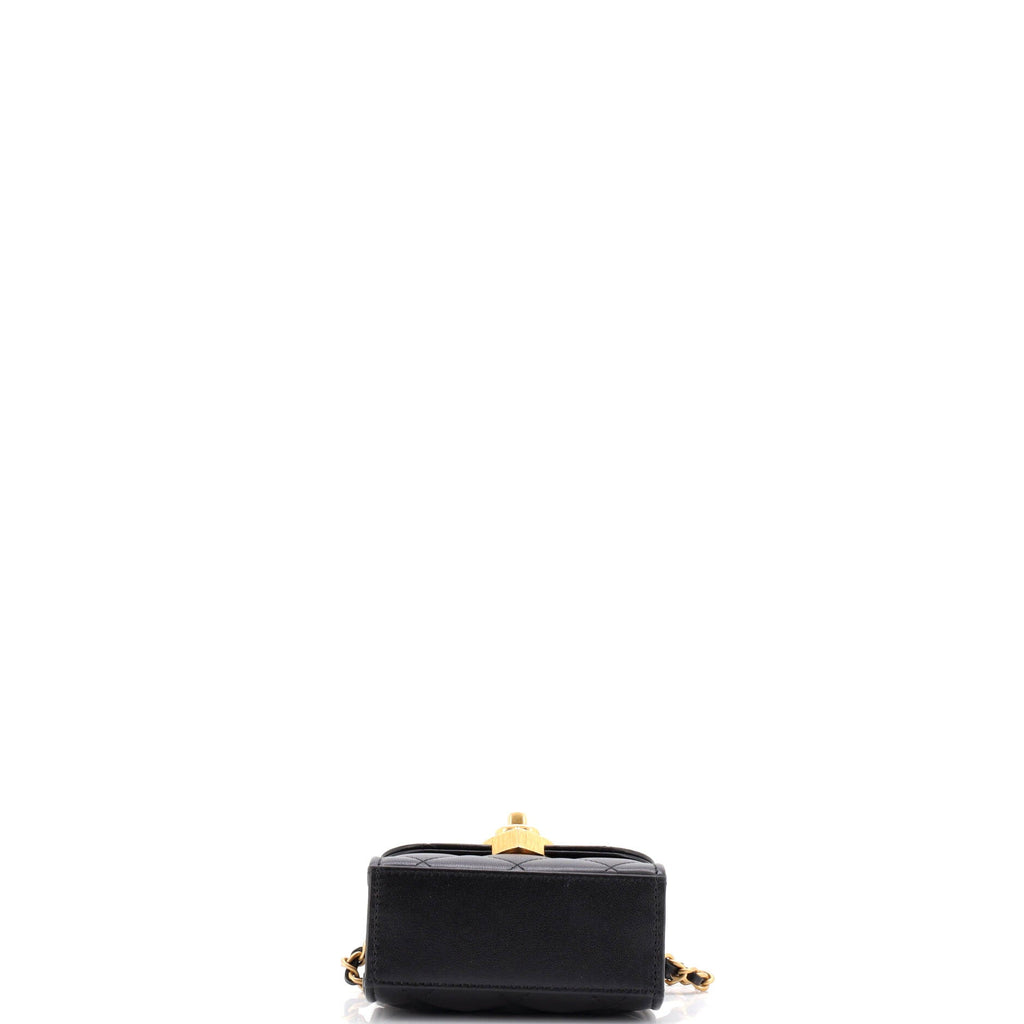 Coco Love CC Heart Clutch with Chain Quilted Lambskin Mini