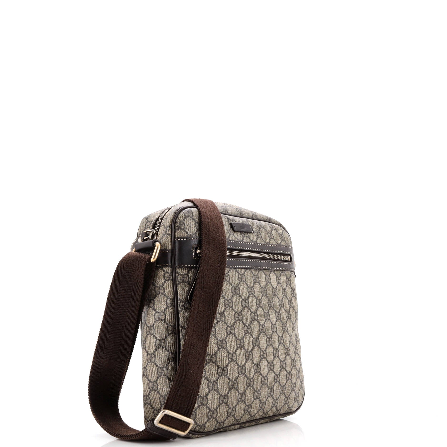 Front Zip Messenger GG Coated Canvas Medium