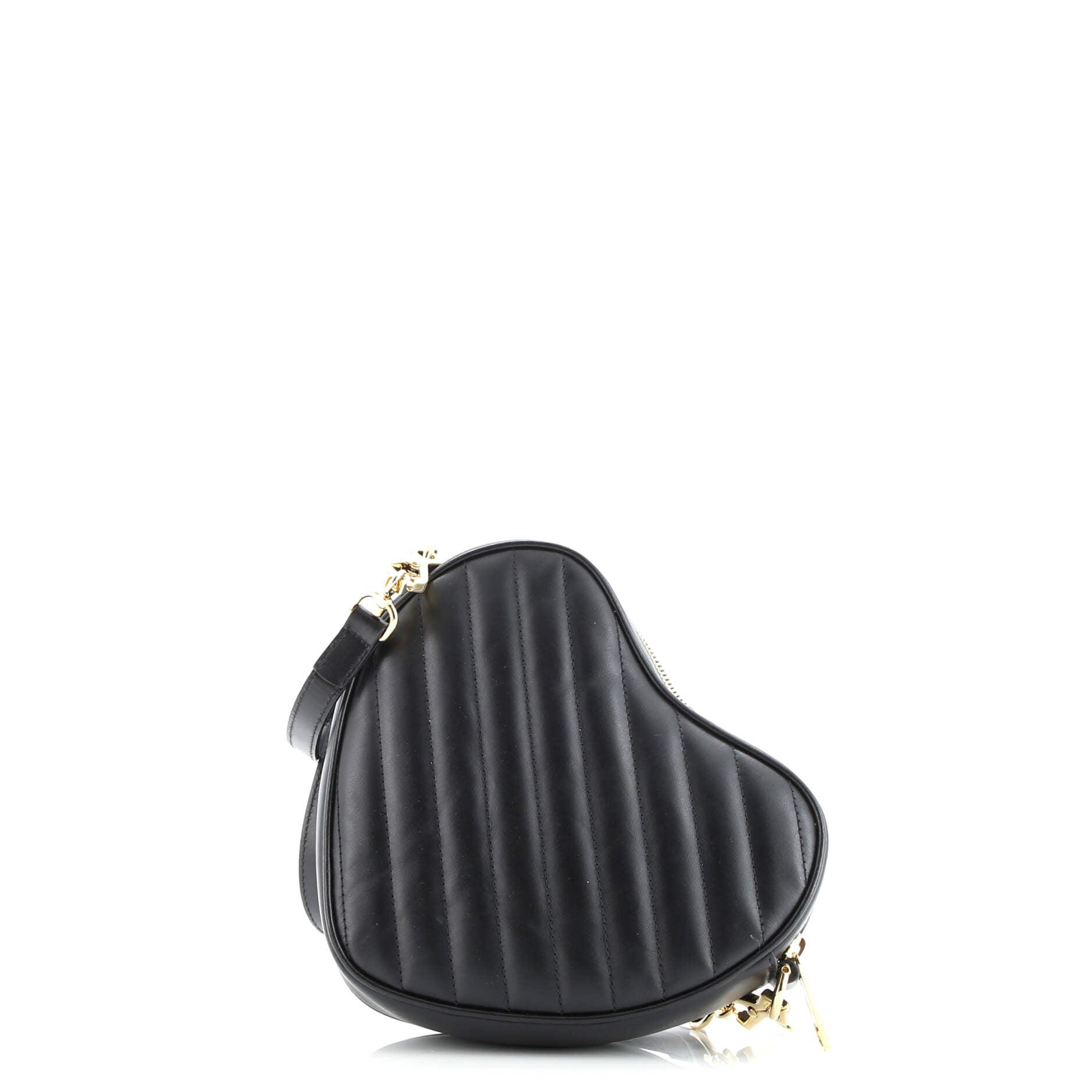 Interlocking G Heart Shoulder Bag Diagonal Quilted Leather Mini