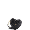 Interlocking G Heart Shoulder Bag Diagonal Quilted Leather Mini