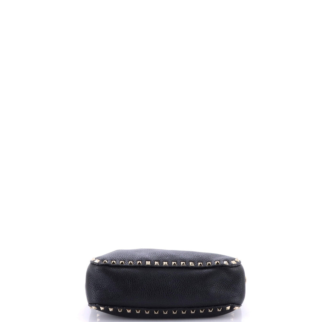 Rockstud Flip Lock Messenger Bag Leather Small