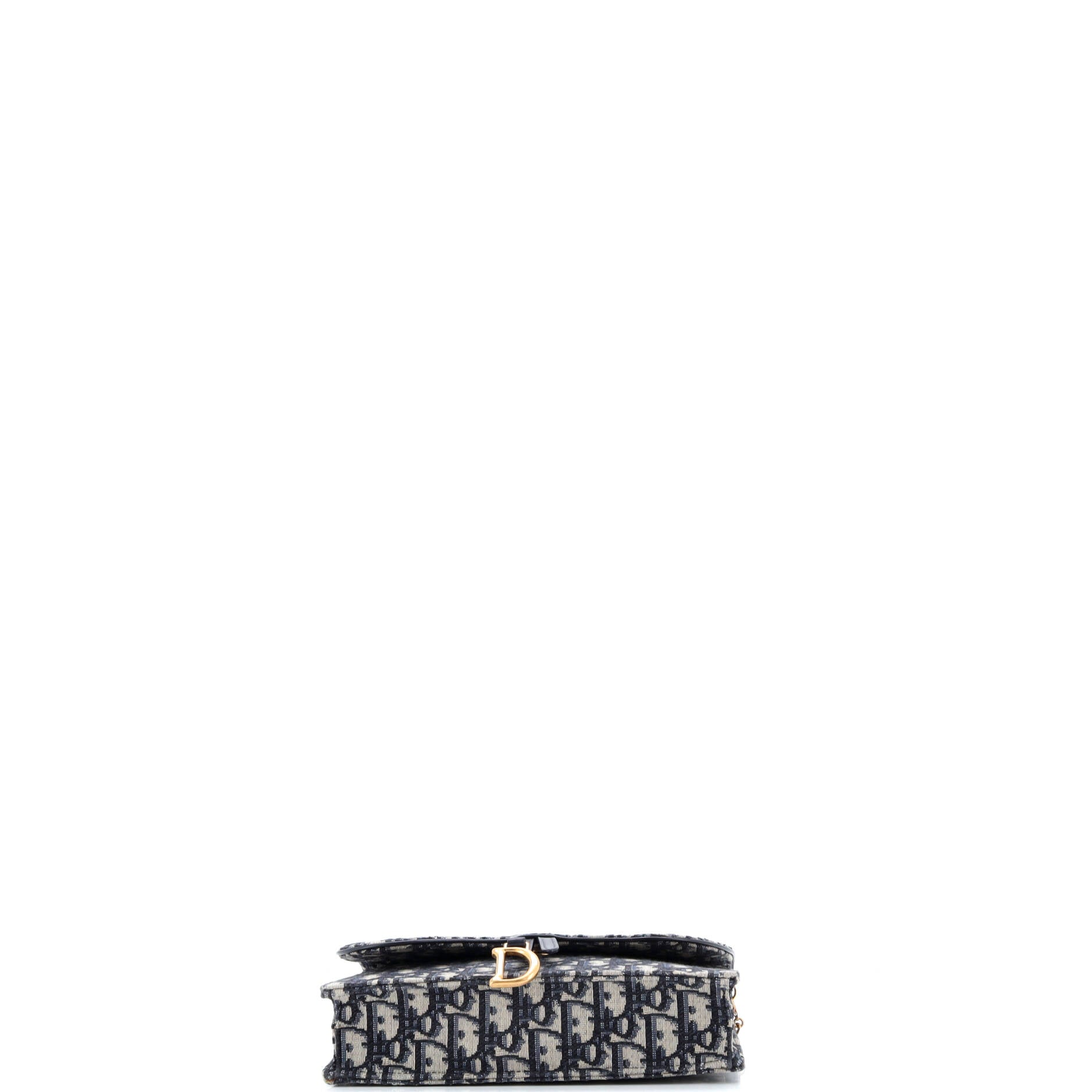 Saddle Chain Clutch Oblique Canvas