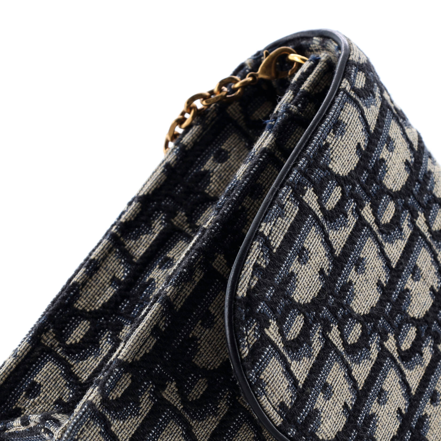 Saddle Chain Clutch Oblique Canvas