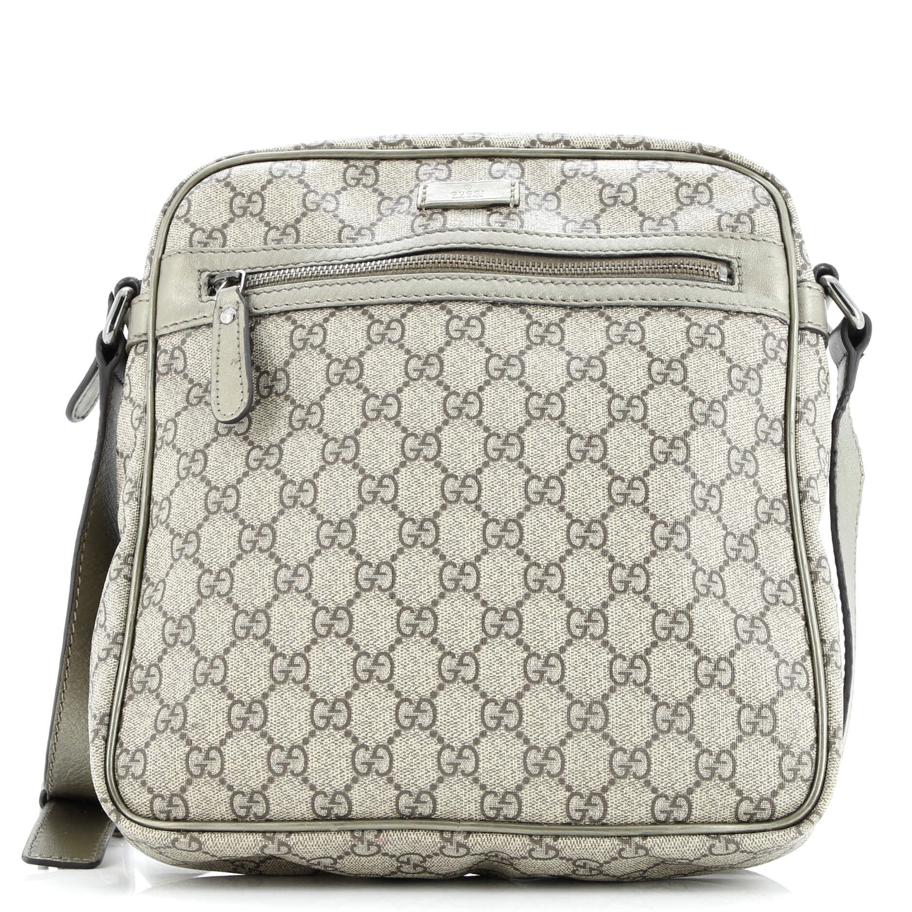 Front Zip Messenger GG Coated Canvas Medium