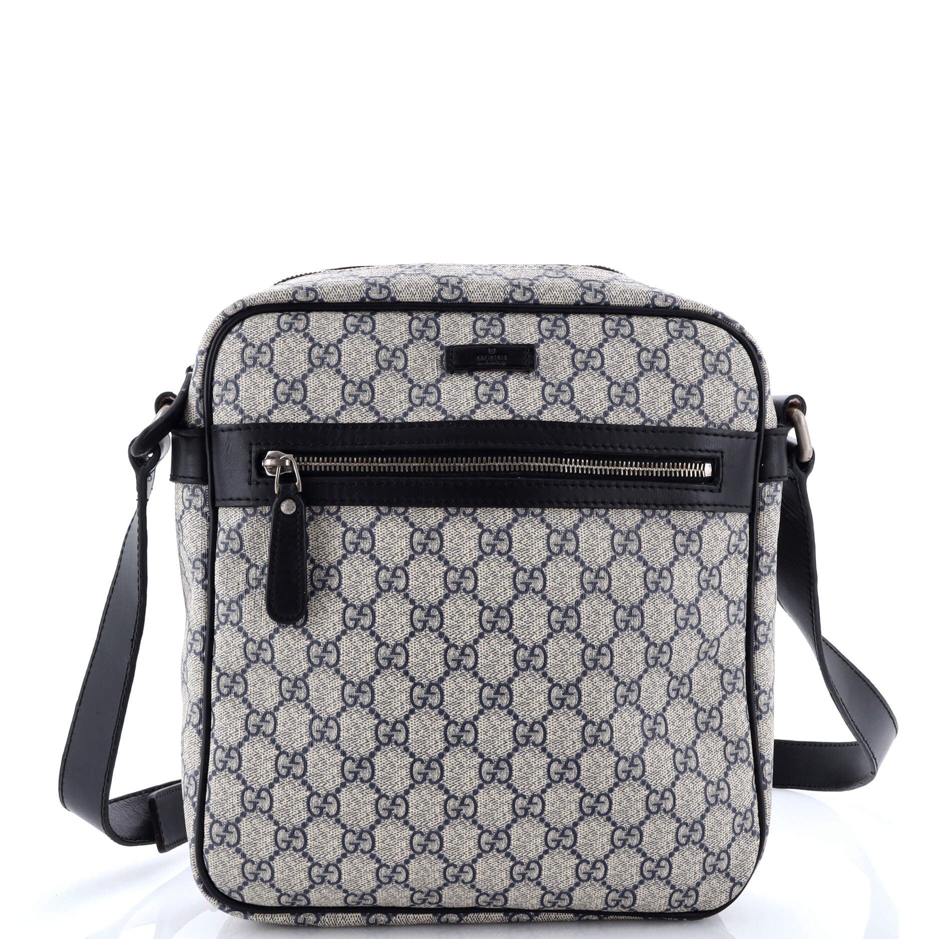 Front Zip Messenger GG Coated Canvas Medium