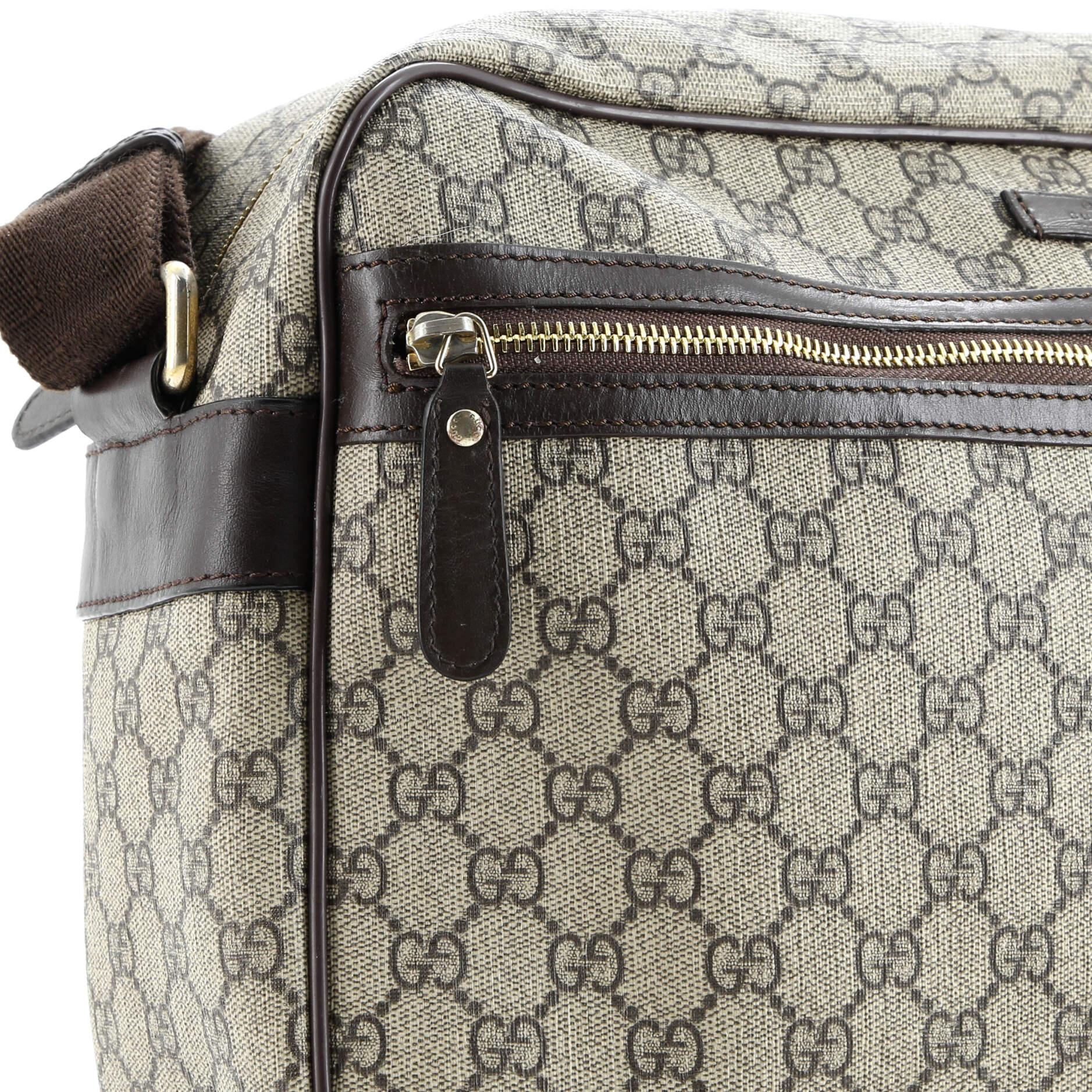 Front Zip Camera Bag GG Coated Canvas Large