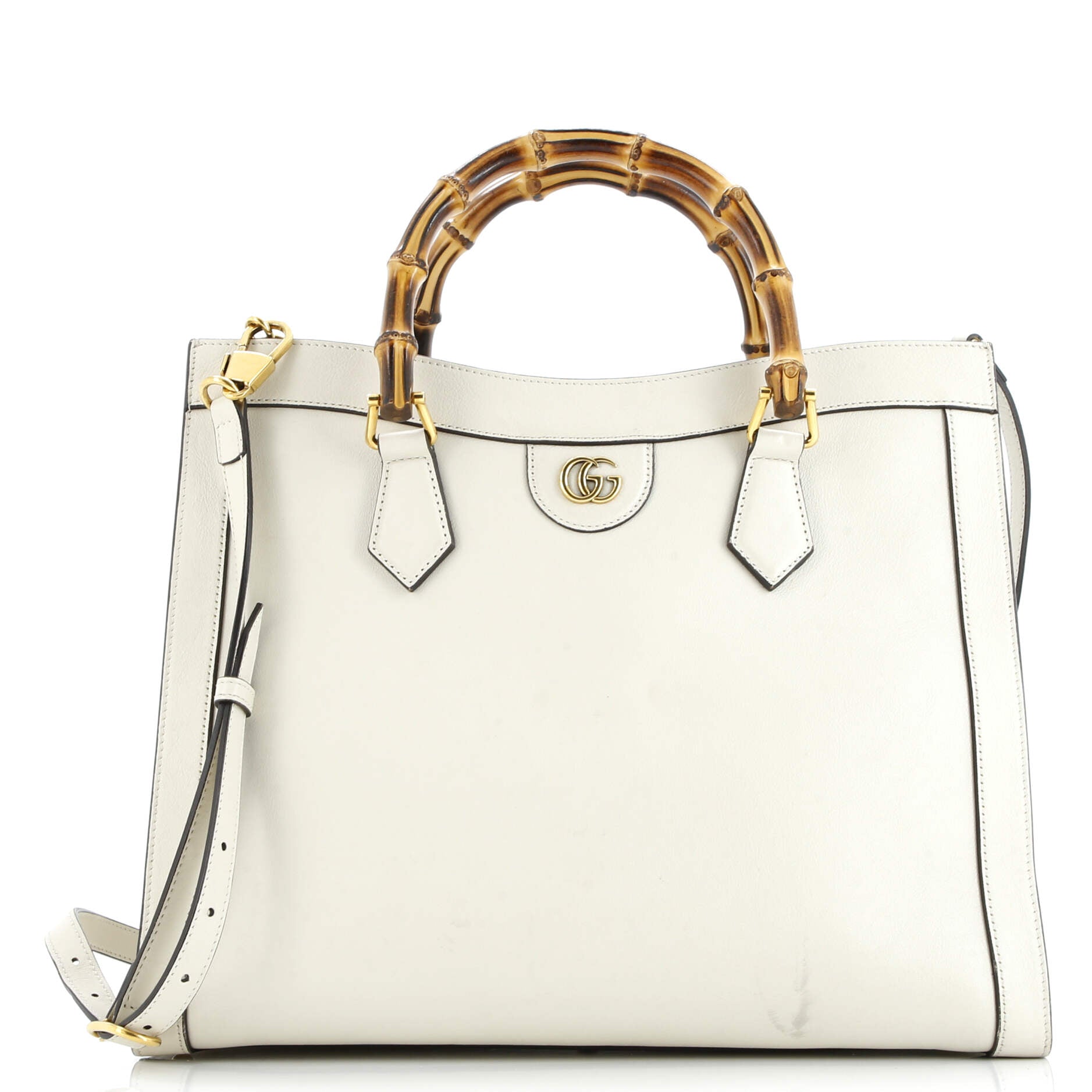 Diana NM Bamboo Handle Tote Leather Medium