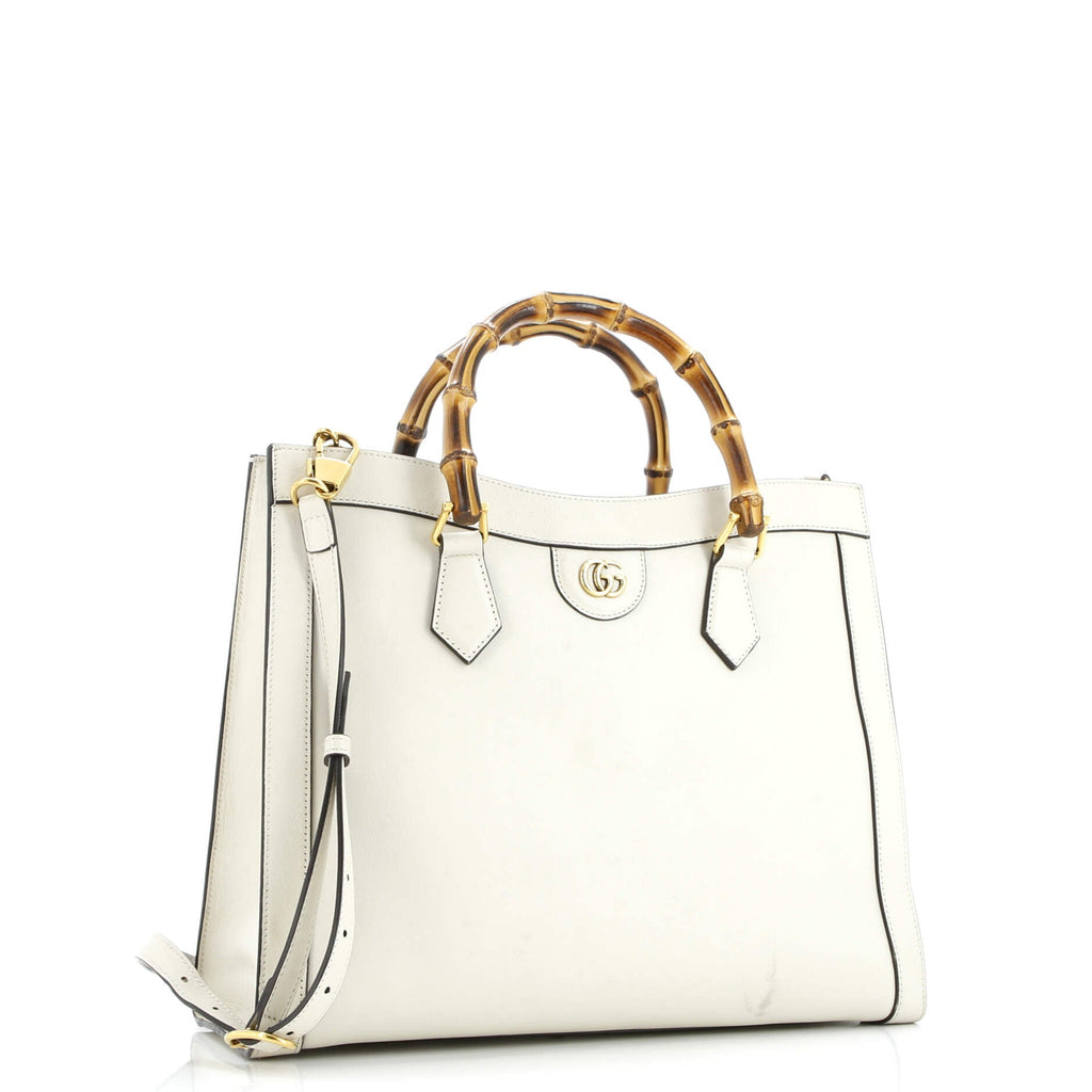 Diana NM Bamboo Handle Tote Leather Medium