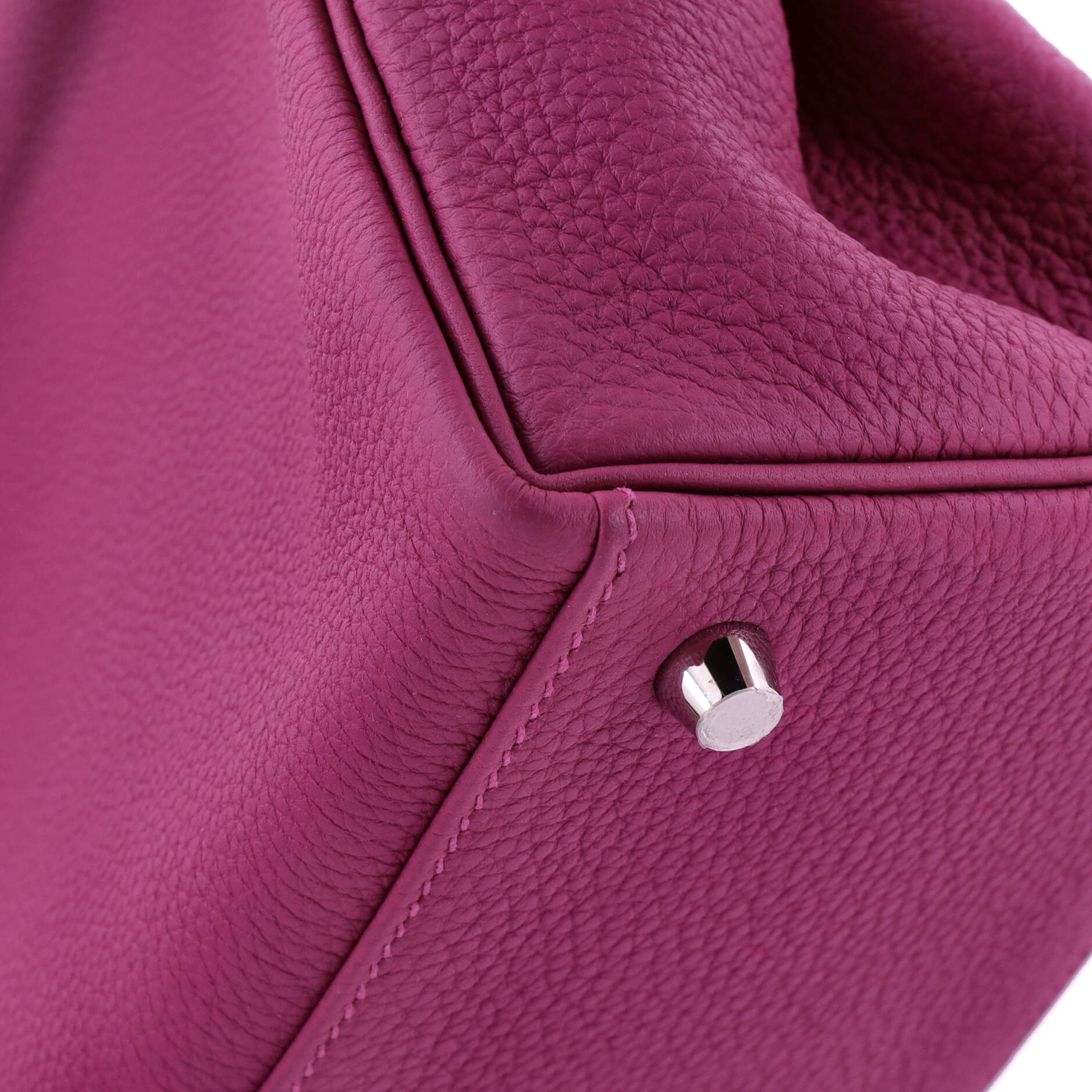Kelly Handbag Rose Pourpre Togo with Palladium Hardware 28