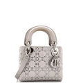 Lady Dior Bag Crystal Embellished Cannage Quilt Satin Mini