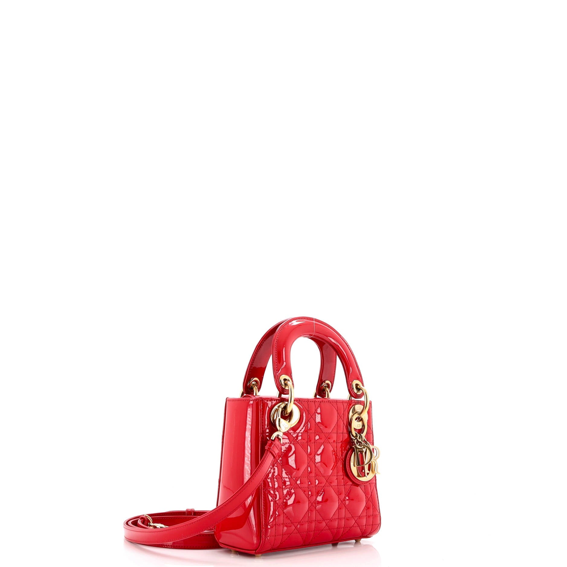 Lady Dior Bag Cannage Quilt Patent Mini