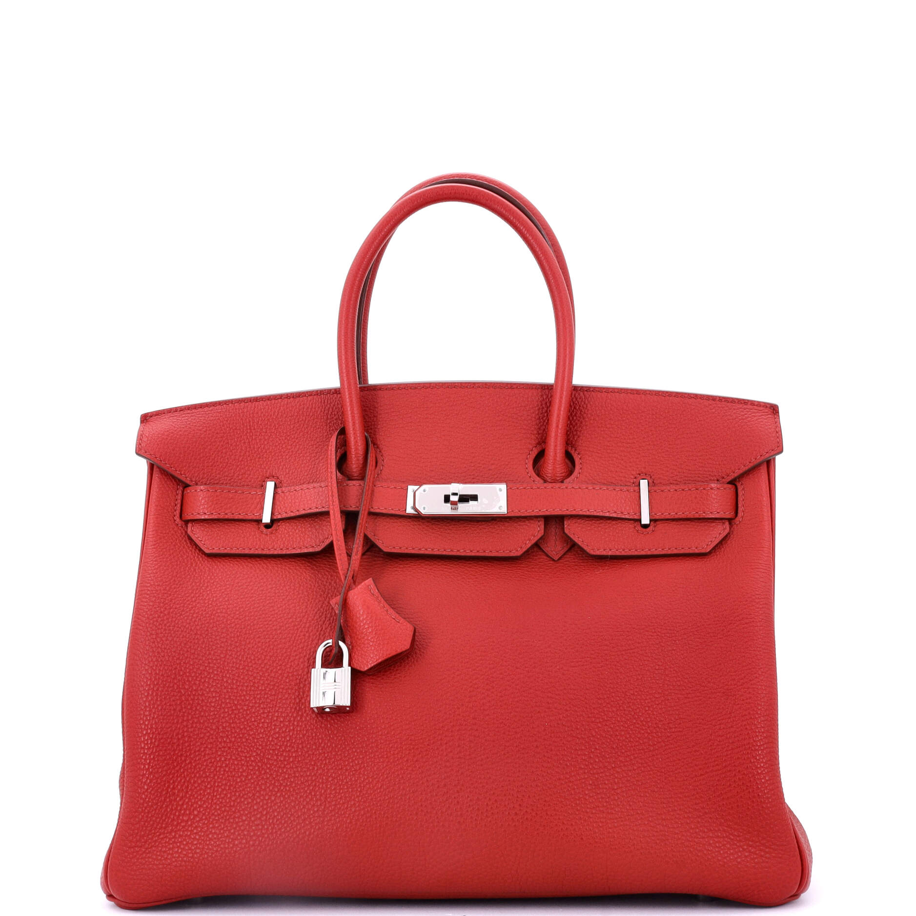 Birkin Handbag Rouge Casaque Togo with Palladium Hardware 35