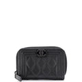 So Black Boy Zip Coin Purse Quilted Caviar Small