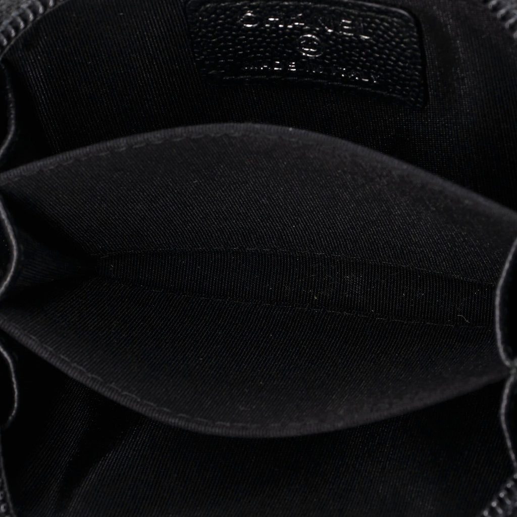 So Black Boy Zip Coin Purse Quilted Caviar Small
