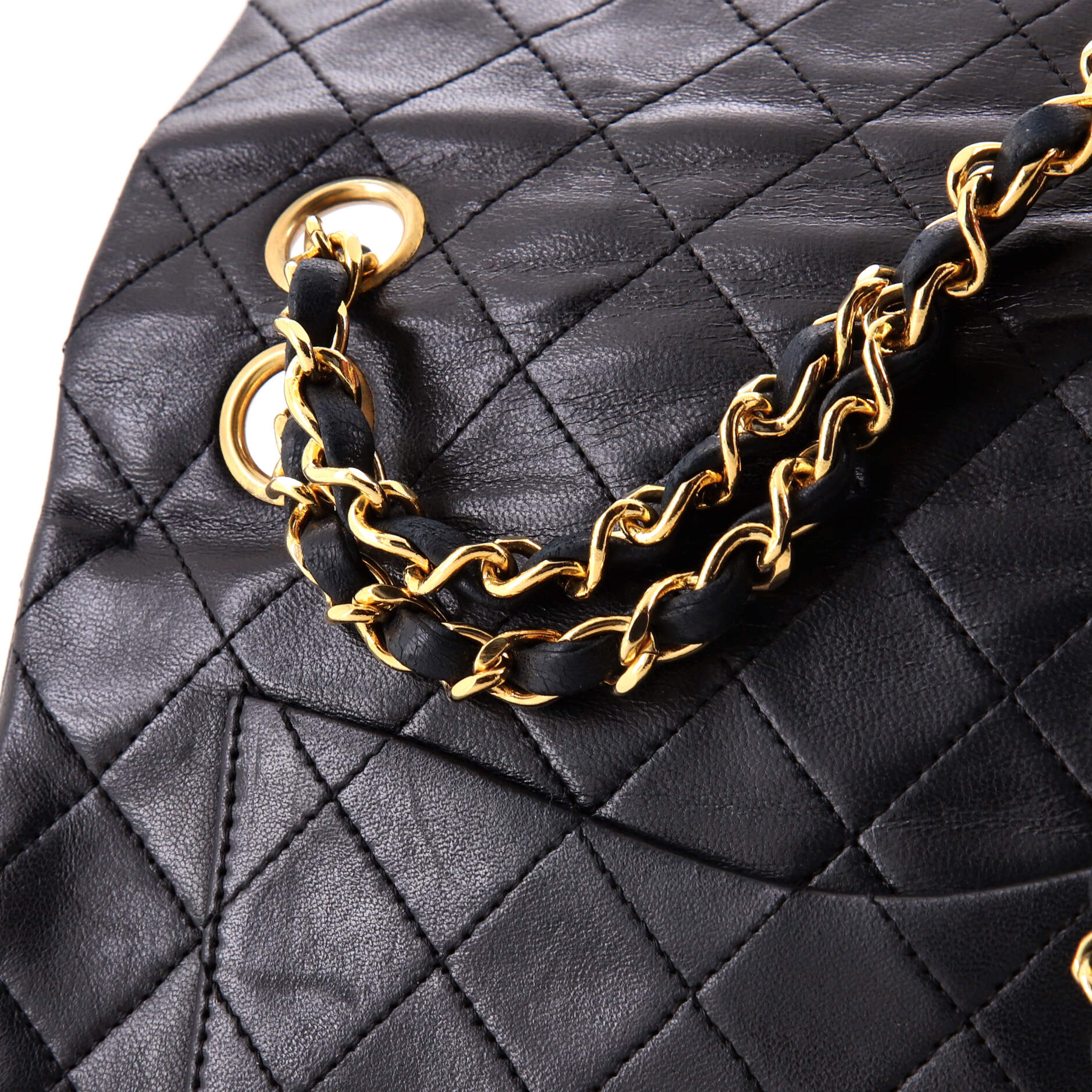 Vintage Classic Double Flap Bag Quilted Lambskin Small