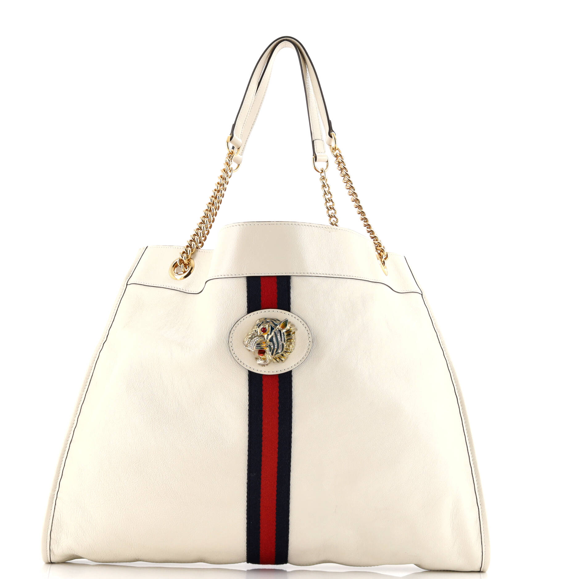 Rajah Chain Tote Leather Large