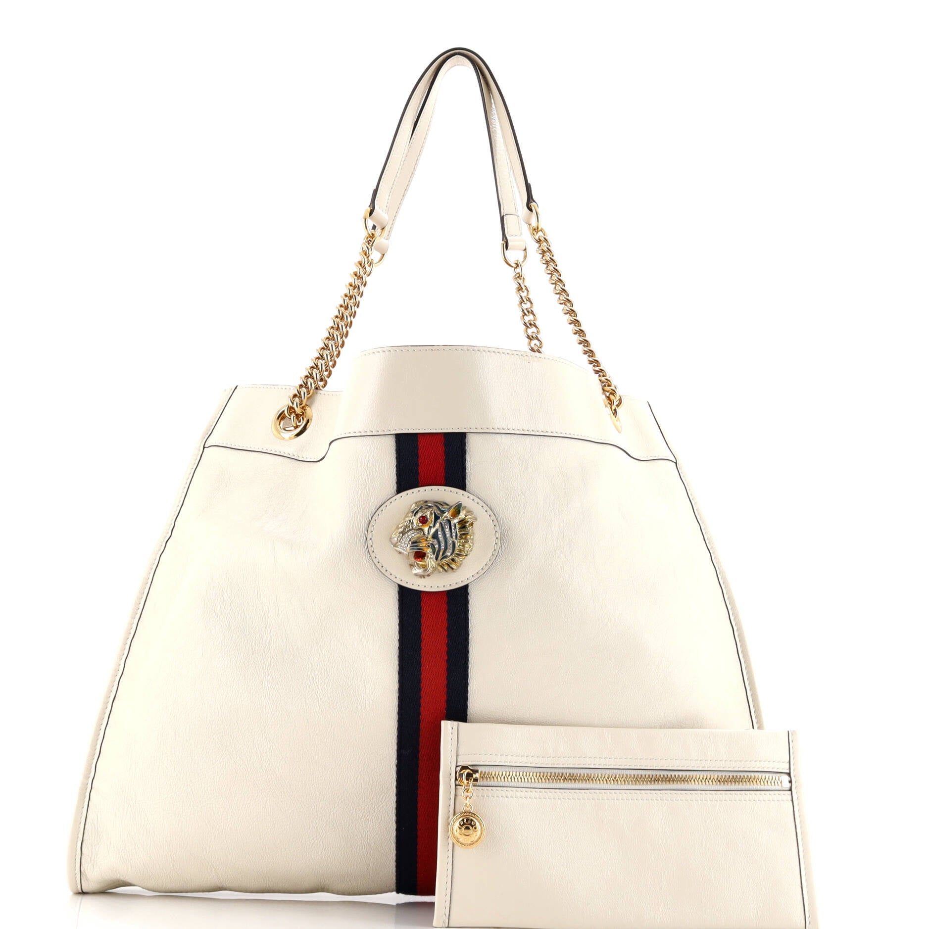 Rajah Chain Tote Leather Large