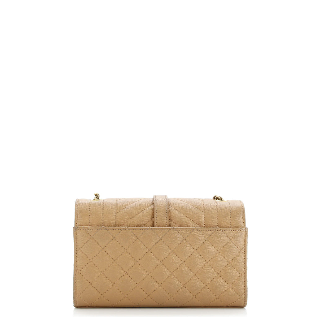 Classic Monogram Envelope Satchel Mixed Matelasse Leather Small