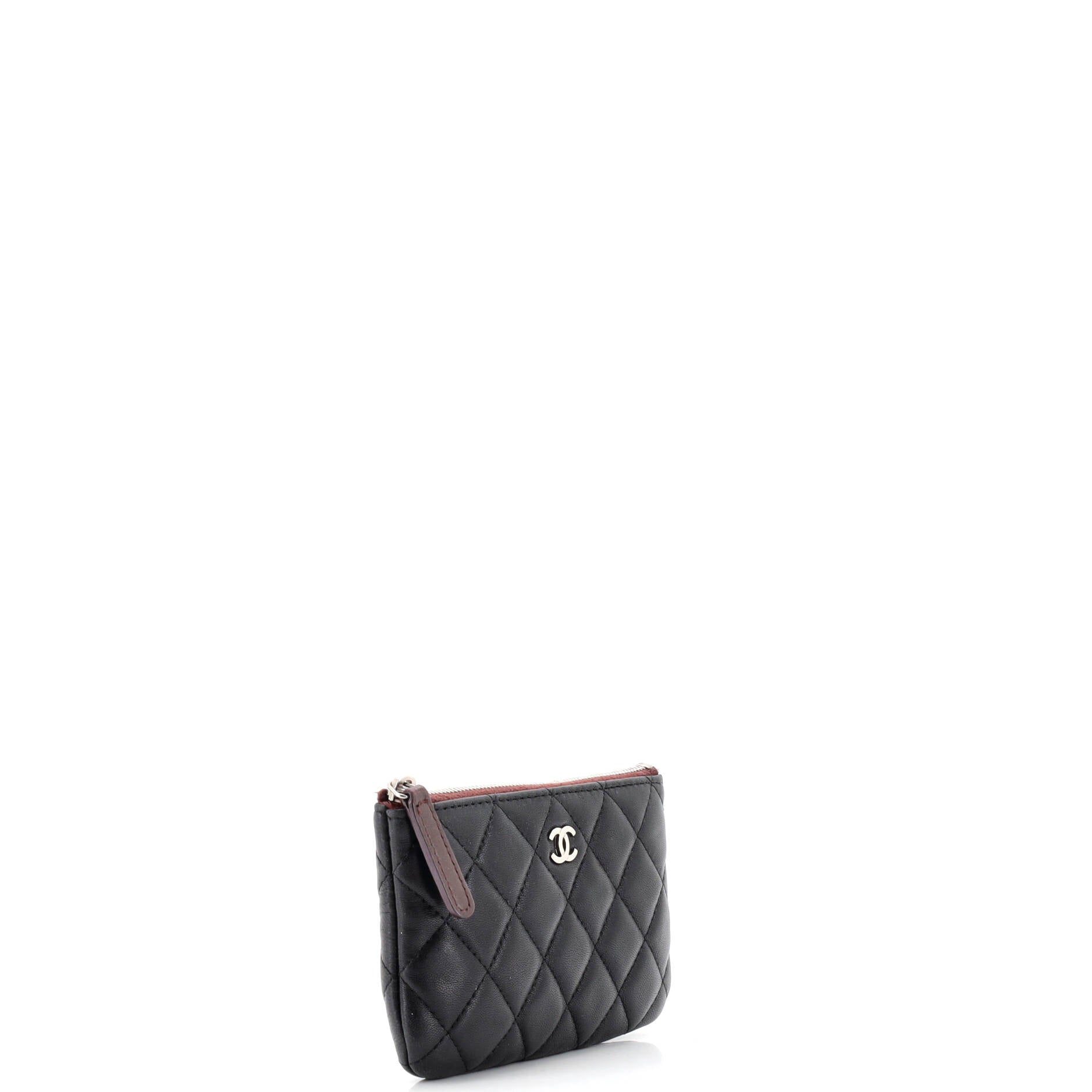 Classic O Case Pouch Quilted Lambskin Mini