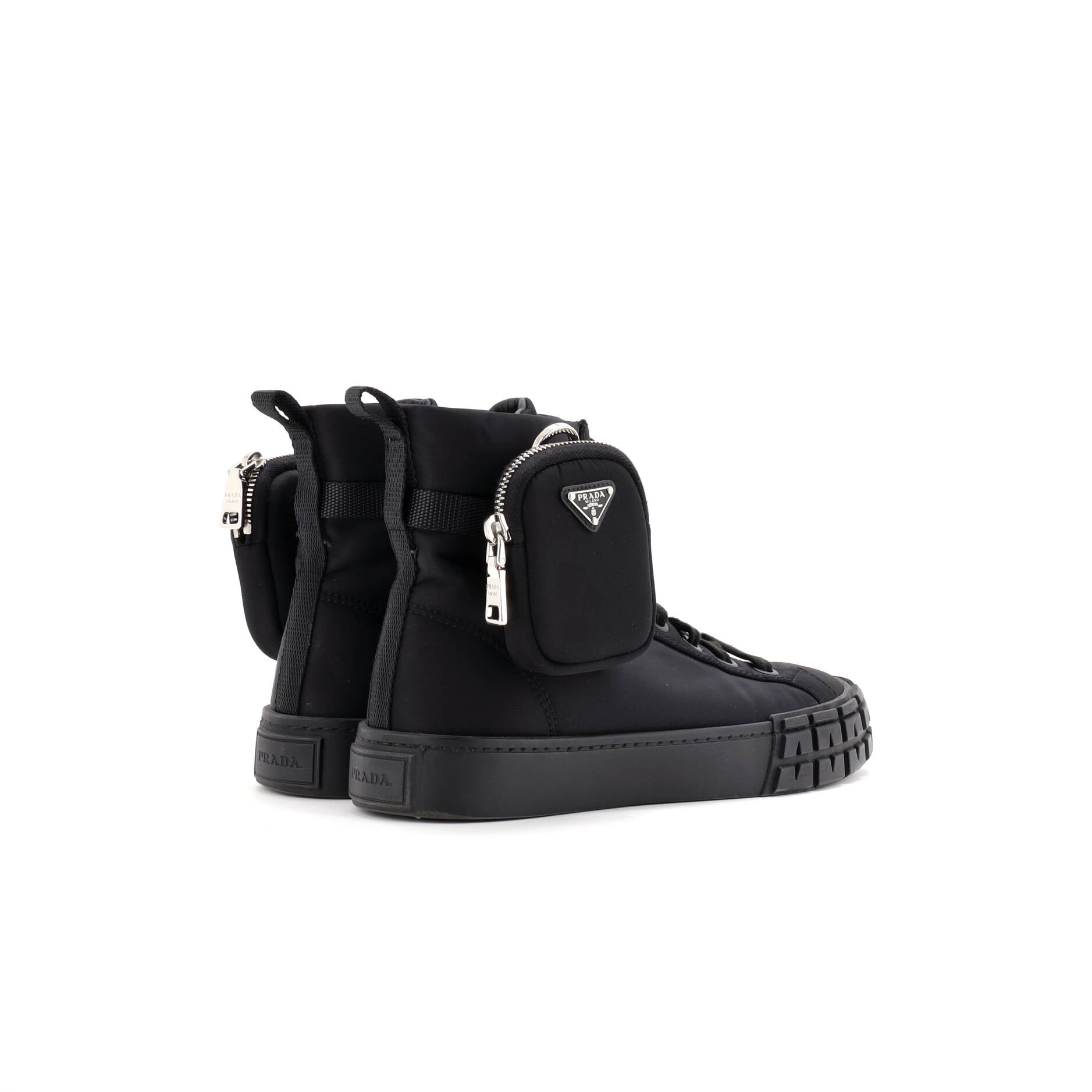 Wheel Cassetta Zip Pouch High-Top Sneakers Re-Nylon
