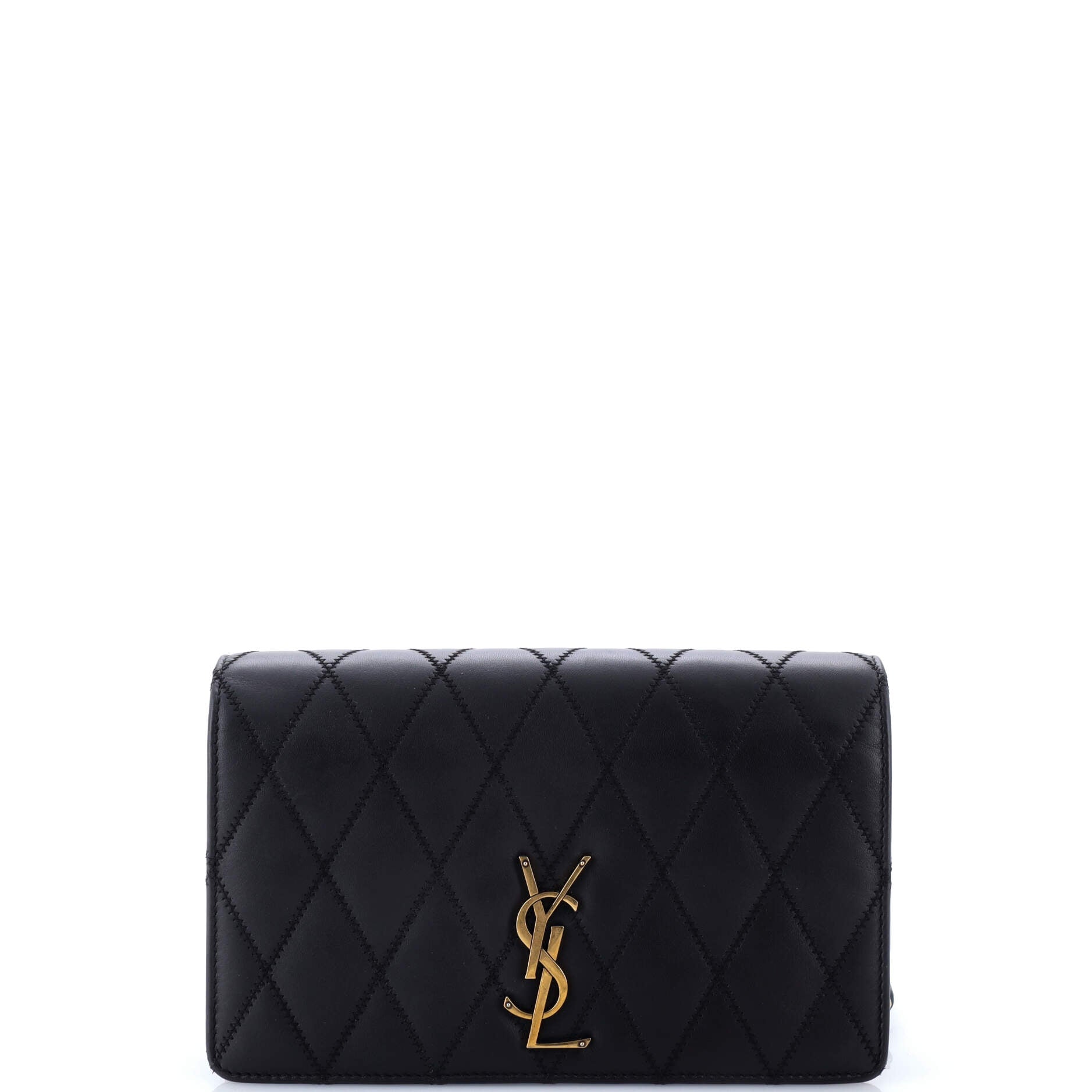 Angie Chain Shoulder Bag Quilted Leather Small