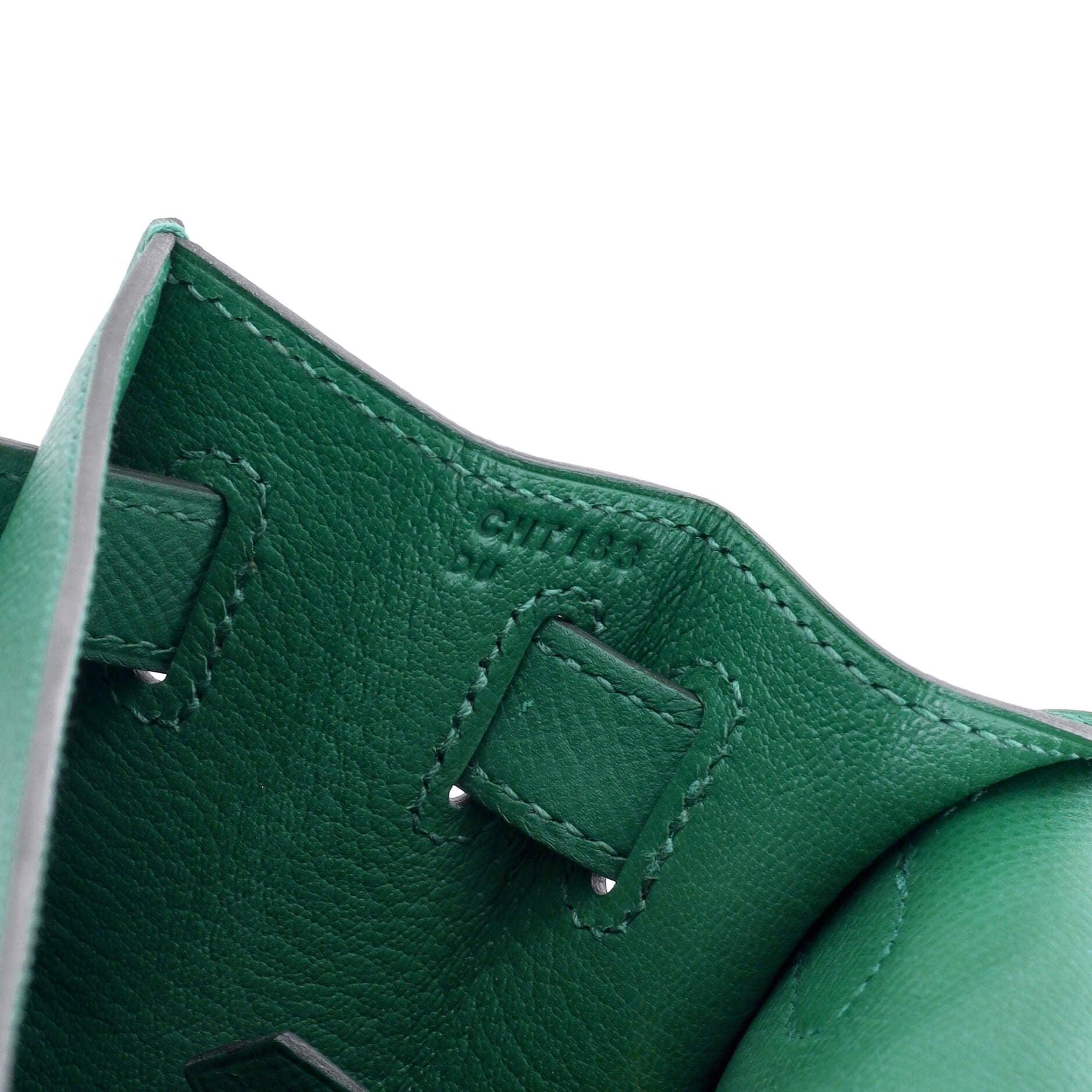 Kelly Handbag Vert Vertigo Epsom with Gold Hardware 28