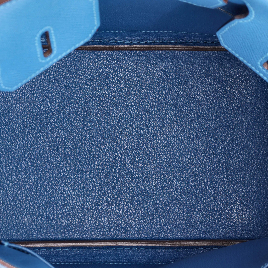 Birkin Handbag Mykonos Epsom with Palladium Hardware 25