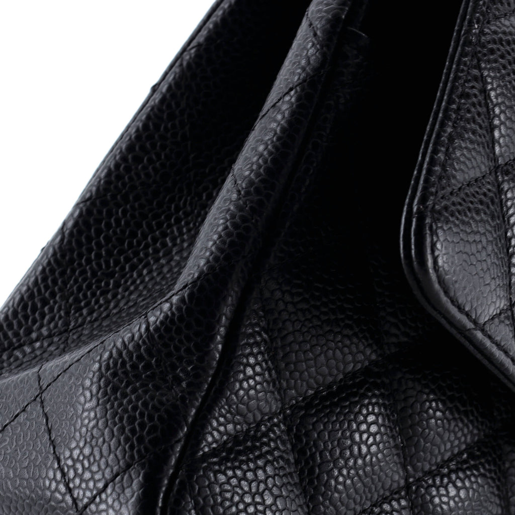 Classic Double Flap Bag Quilted Caviar Medium